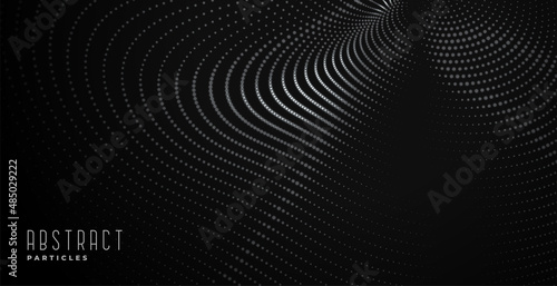 black background with particle wave effect