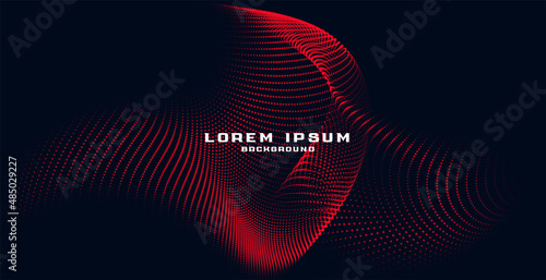 red particle wave digital background