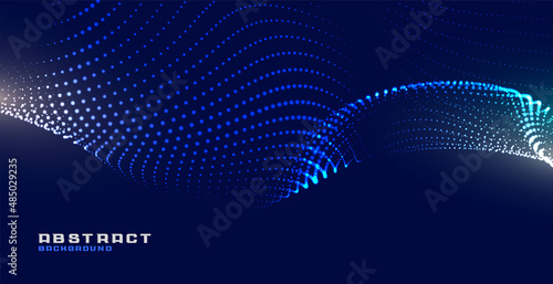particle swirling wave digital technology background