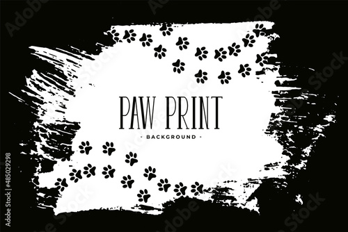puppy or kitten paw print trail
