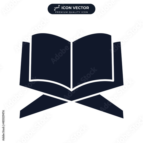 The Holy Quran icon symbol template for graphic and web design collection logo vector illustration
