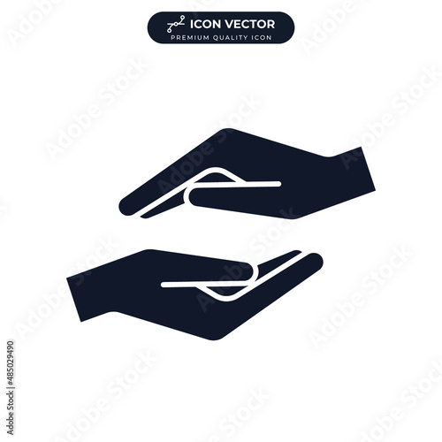Charity icon symbol template for graphic and web design collection logo vector illustration