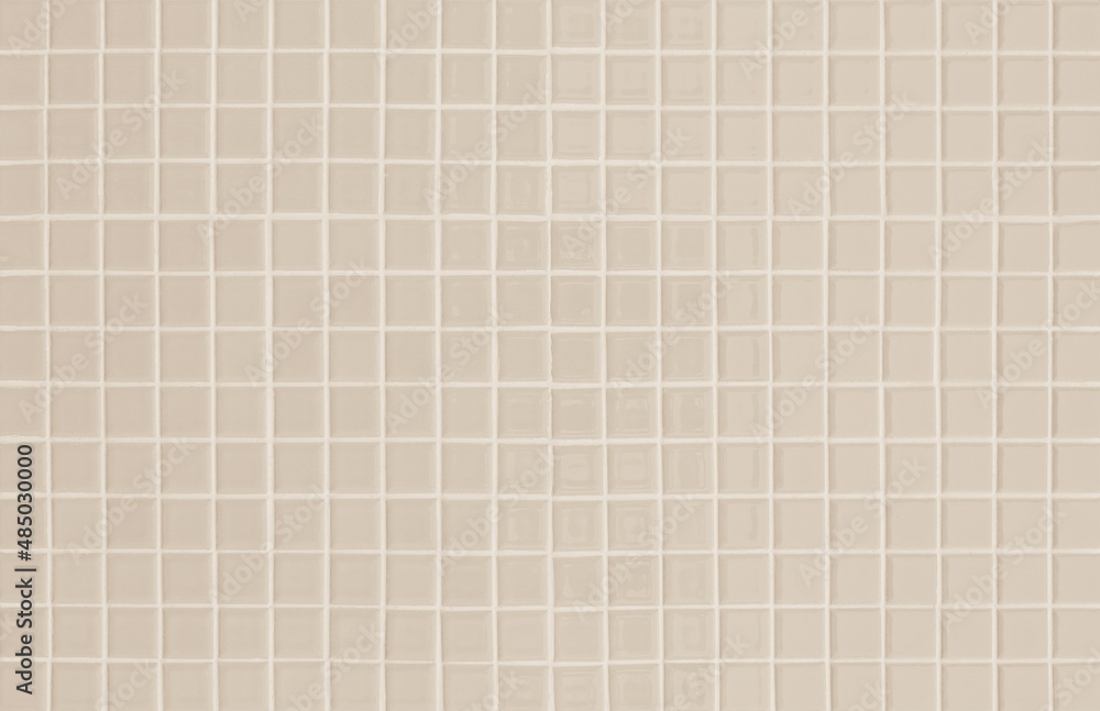 Beige ceramic wall and floor tiles mosaic abstract background. Design