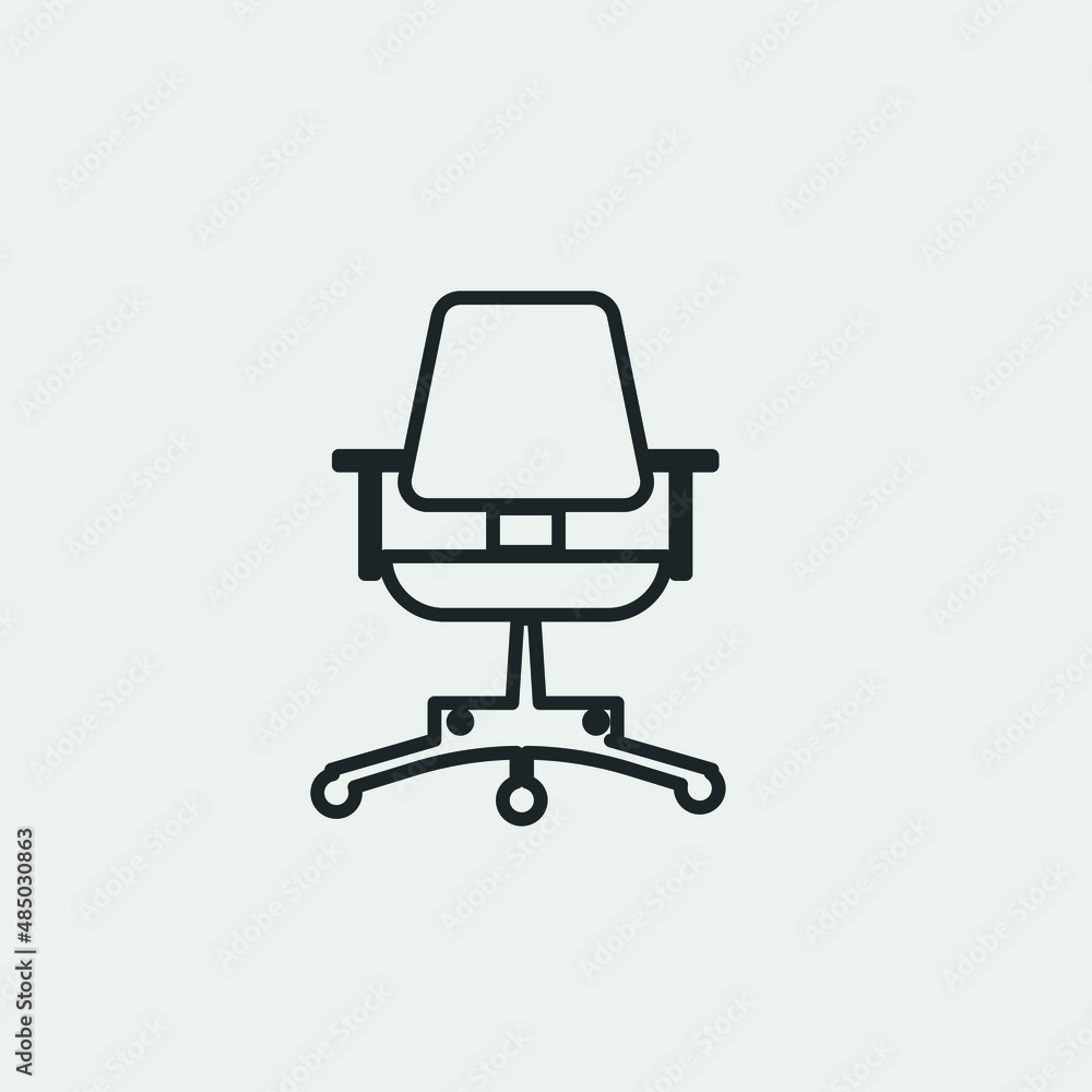 Office chair vector icon illustration sign Office chair vector icon illustration sign