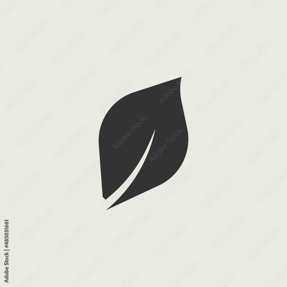 Leaf vector icon illustration sign Leaf vector icon illustration sign
