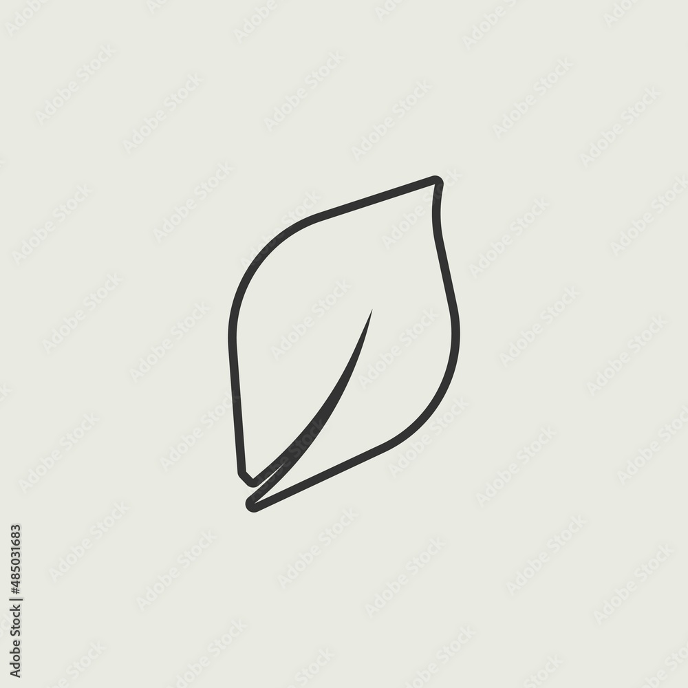 Leaf vector icon illustration sign Leaf vector icon illustration sign