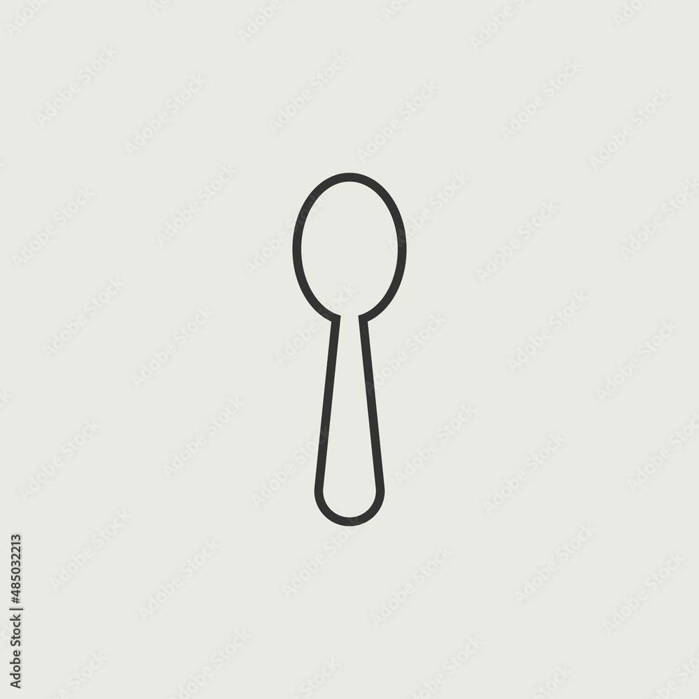 Spoon vector icon illustration sign Spoon vector icon illustration sign