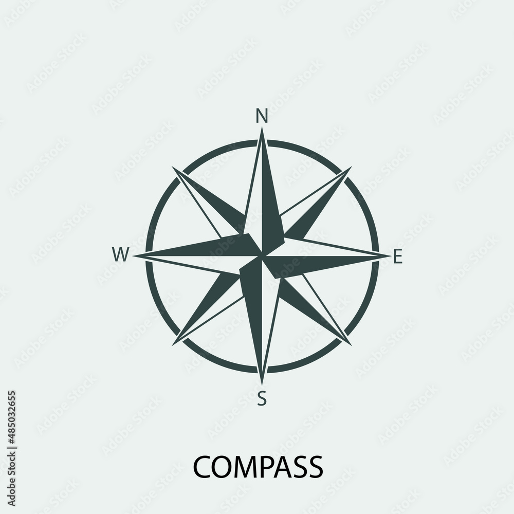 Compass vector icon illustration sign