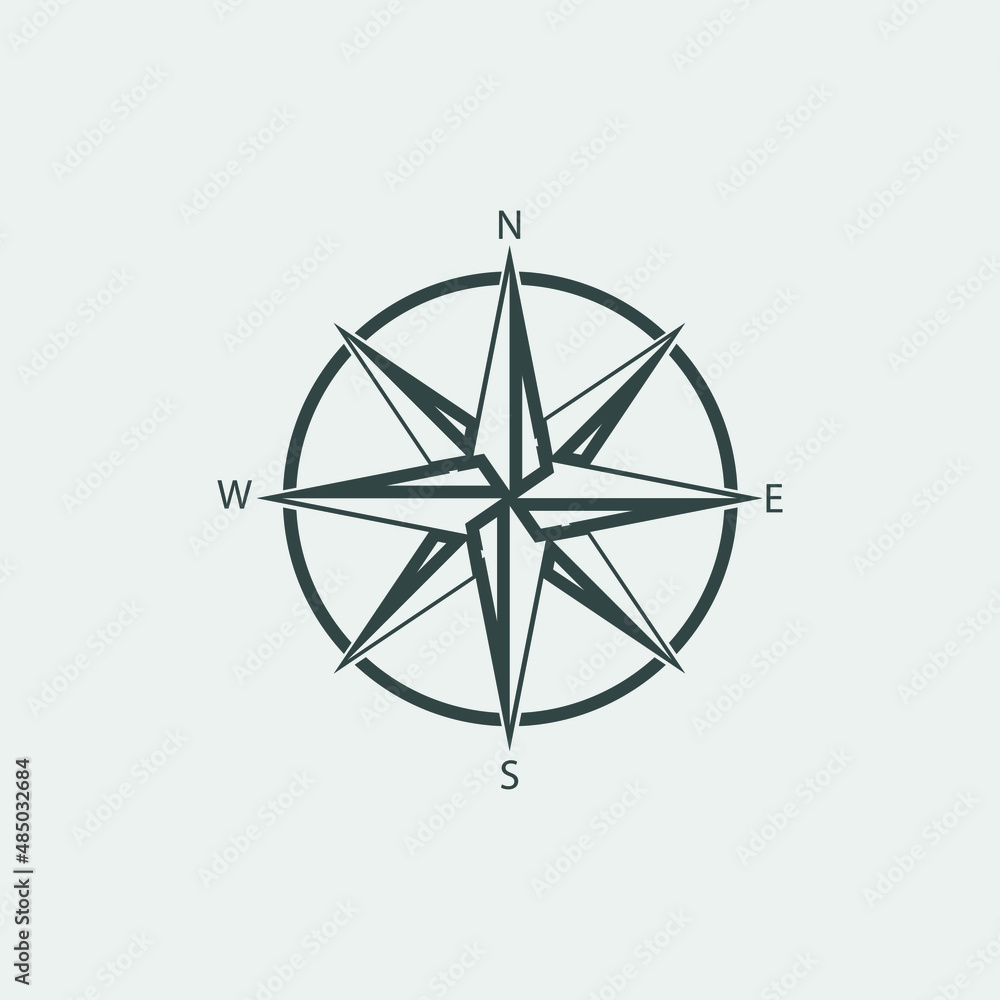 Compass vector icon illustration sign