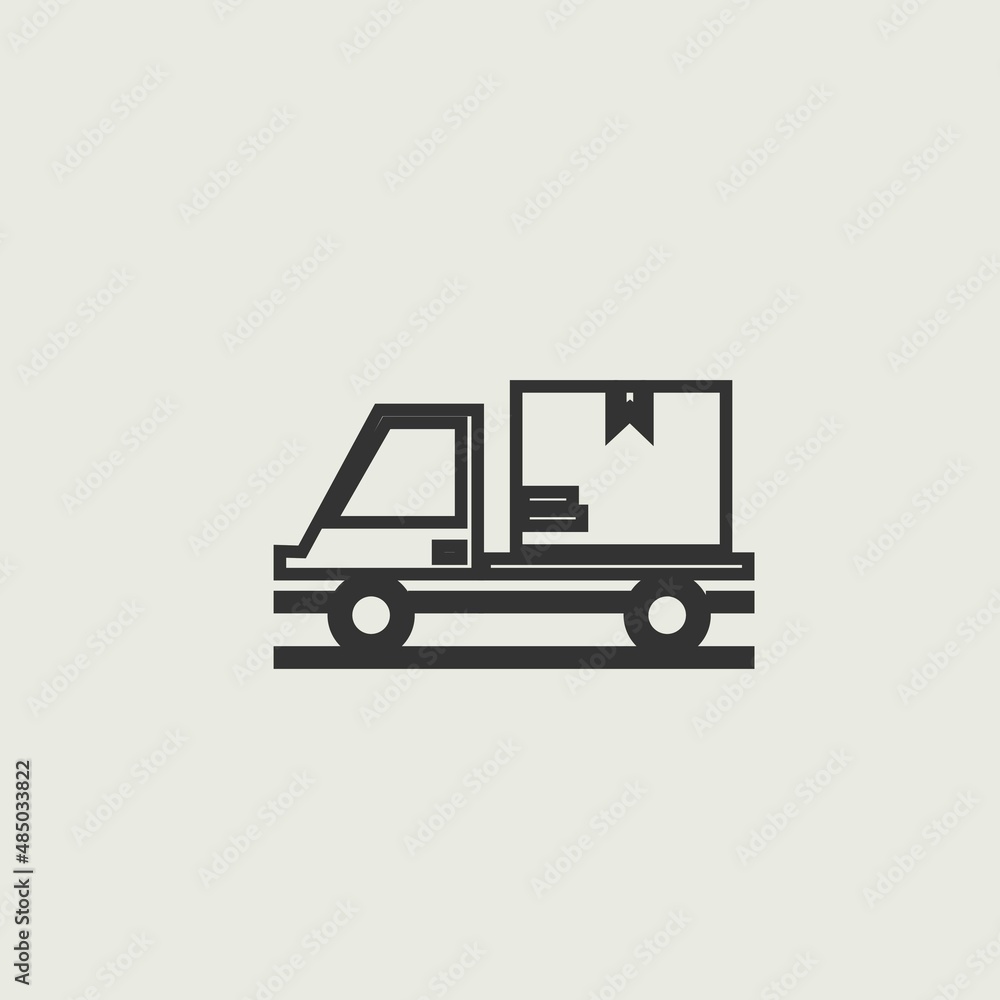 Delivery_truck vector icon illustration sign