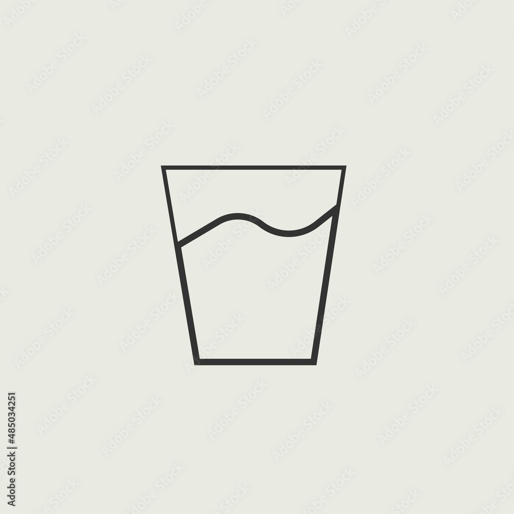 Cup_of_water vector icon illustration sign Cup_of_water vector icon illustration sign