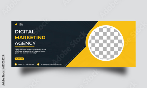 Digital marketing agency facebook cover template