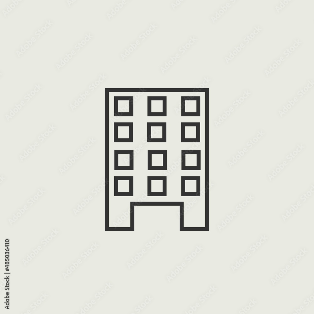 Building vector icon illustration sign Building vector icon illustration sign