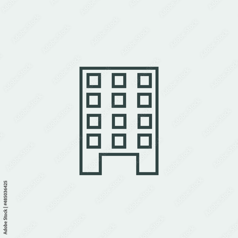 Building vector icon illustration sign Building vector icon illustration sign