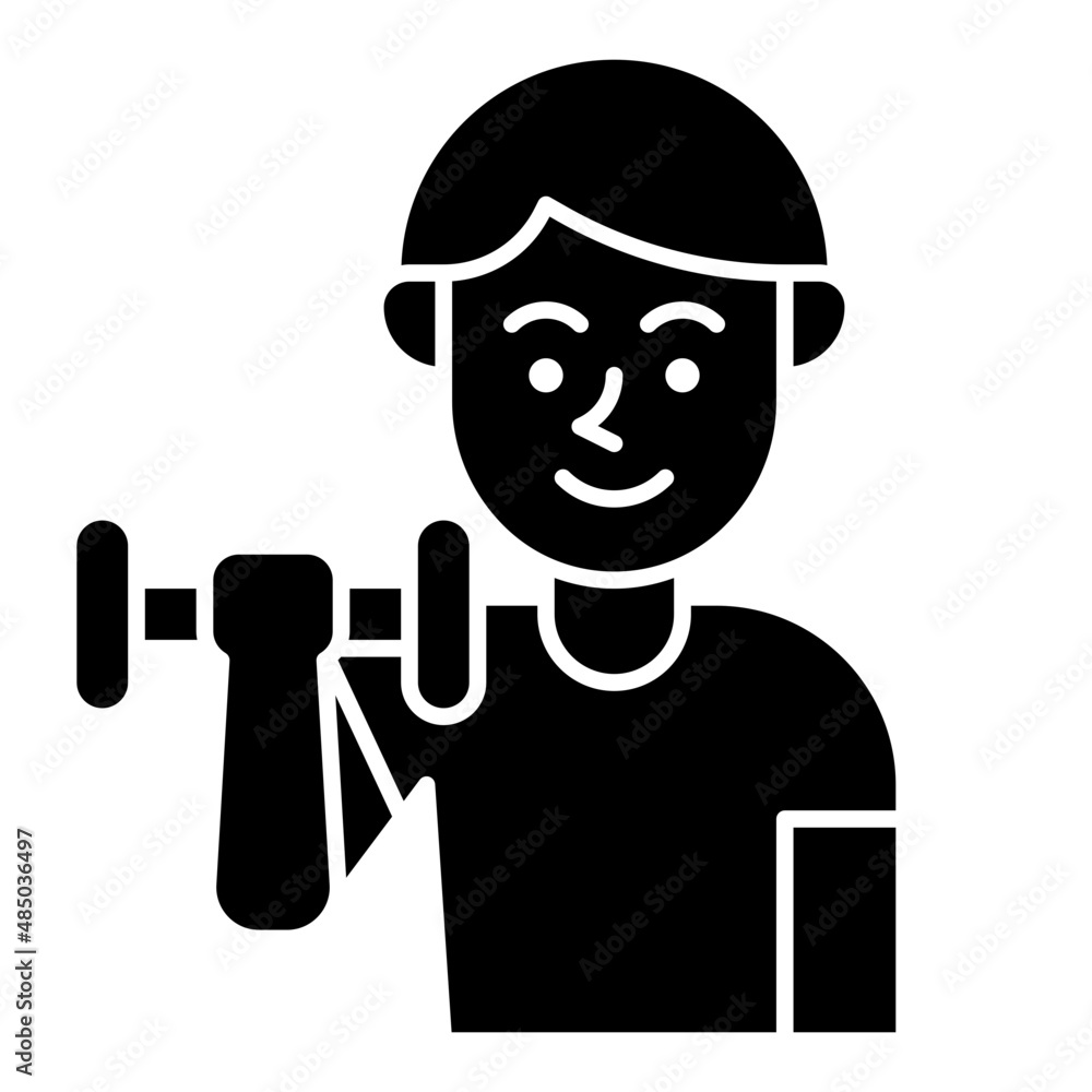 fitness glyph icon