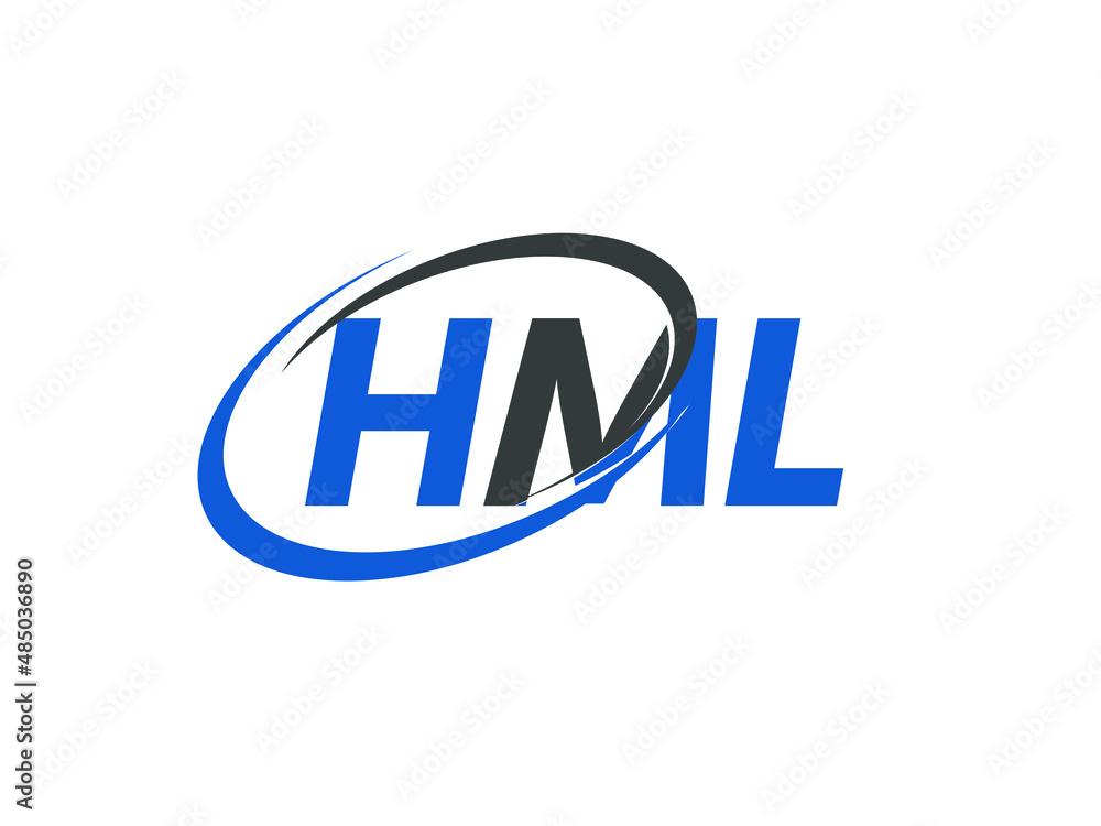 HML letter creative modern elegant swoosh logo design HML letter creative modern elegant swoosh logo design