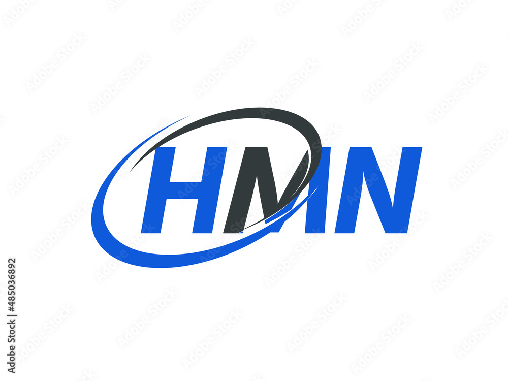 HMN letter creative modern elegant swoosh logo design HMN letter creative modern elegant swoosh logo design