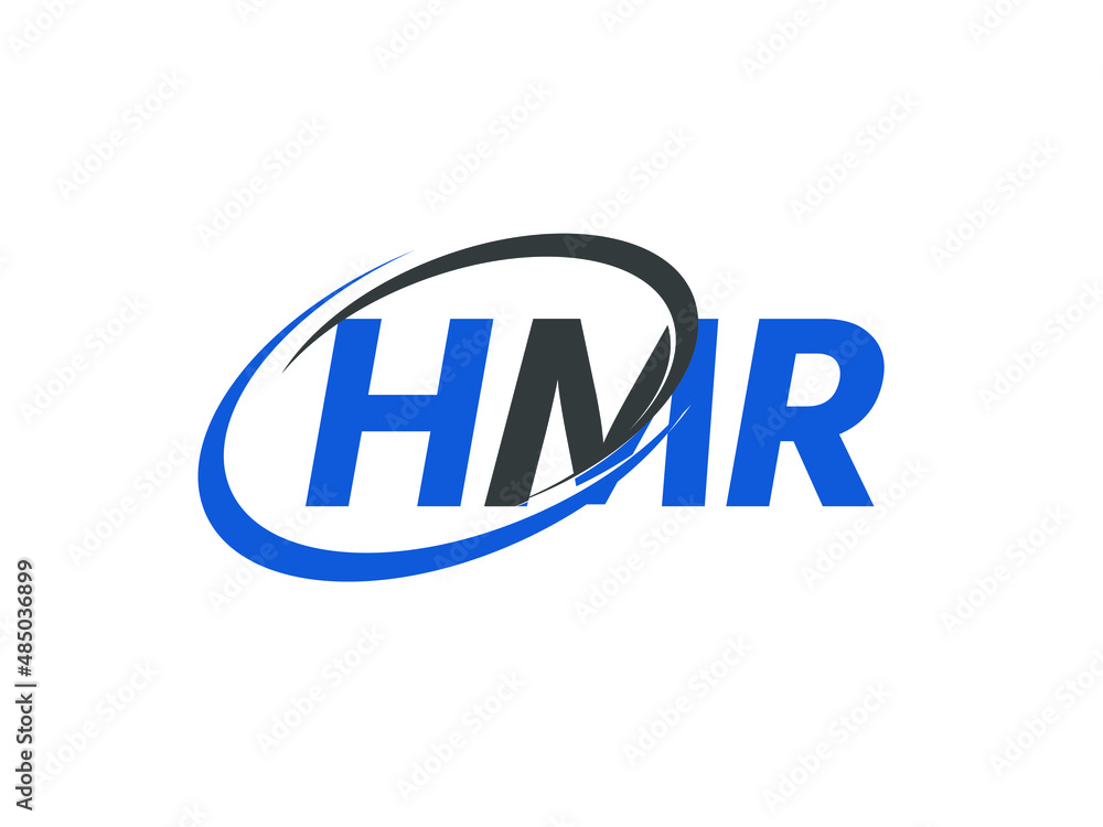 HMR letter creative modern elegant swoosh logo design HMR letter creative modern elegant swoosh logo design