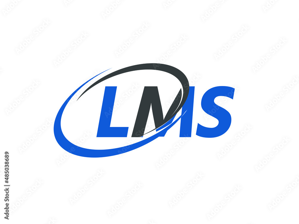 LMS letter creative modern elegant swoosh logo design LMS letter creative modern elegant swoosh logo design