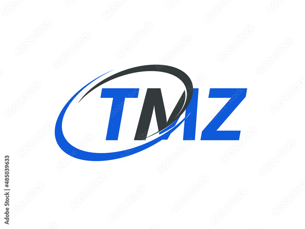 TMZ letter creative modern elegant swoosh logo design TMZ letter creative modern elegant swoosh logo design