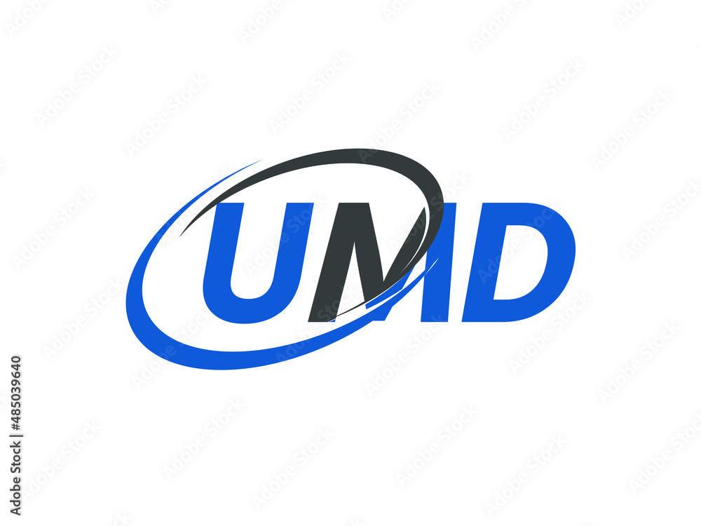UMD letter creative modern elegant swoosh logo design UMD letter creative modern elegant swoosh logo design
