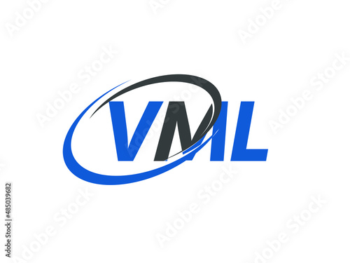 Free Download VML letter creative modern elegant swoosh logo design - GFXLoad