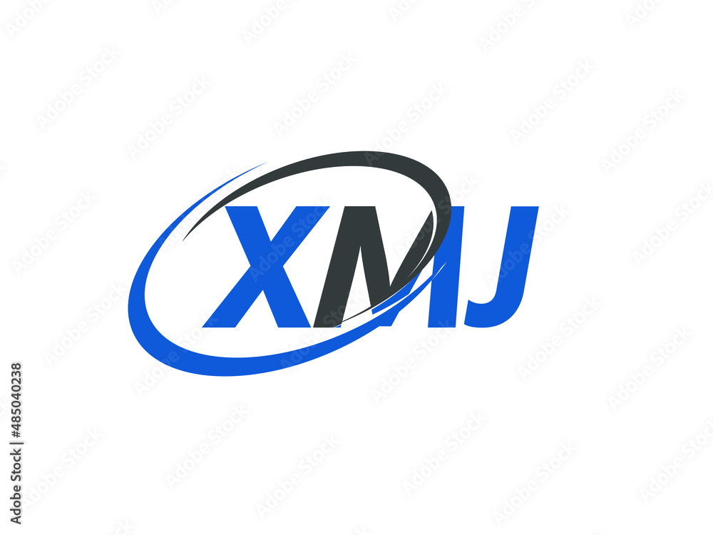 XMJ letter creative modern elegant swoosh logo design XMJ letter creative modern elegant swoosh logo design