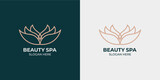 minimalist and abstract beauty logo set