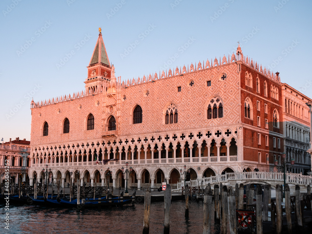 Doge's Palace or Palazzo Ducale in Venice, Italy, Exterior Facade