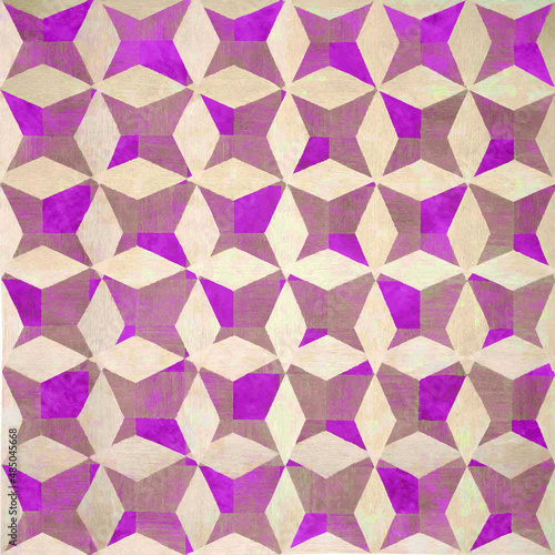 Pink and gold wallpaper star geometric pattern