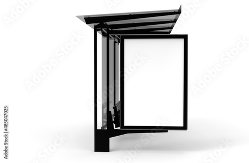 bus stop mockup illustration