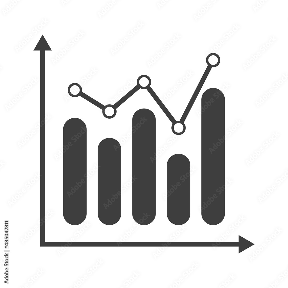 analytics icon on white background. statistics icon. Vector analytics icon on white background. statistics icon. Vector