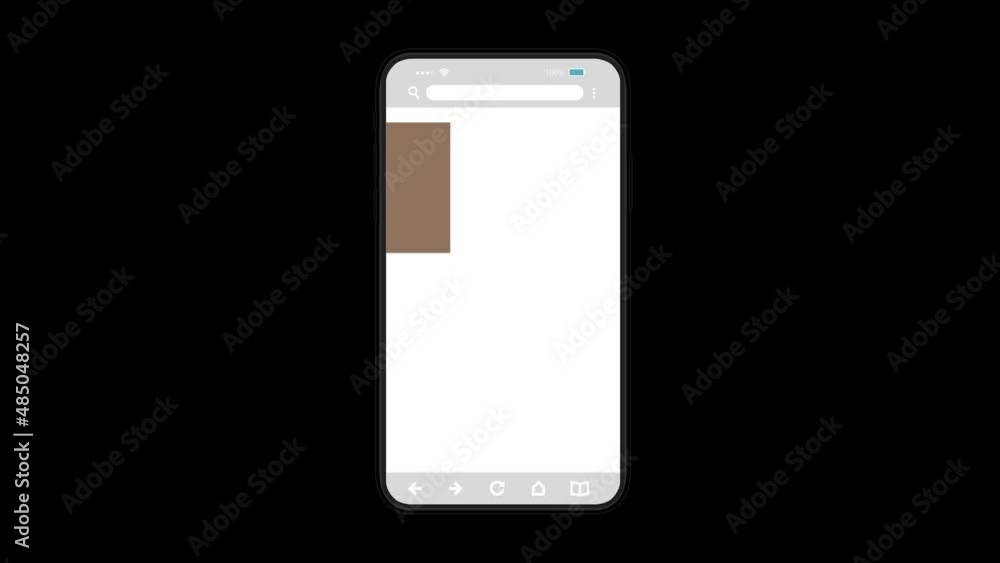 Smartphone template popping up animation (4K) | No background Smartphone template popping up animation (4K) | No background