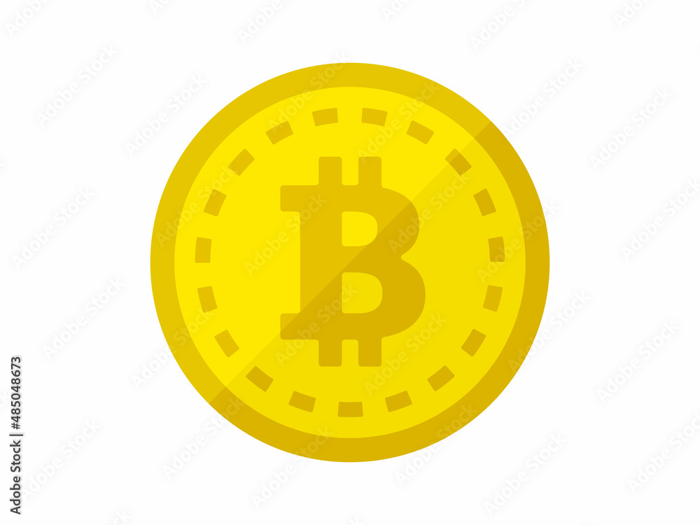 仮想通貨のビットコインのアイコンのイラスト 仮想通貨のビットコインのアイコンのイラスト