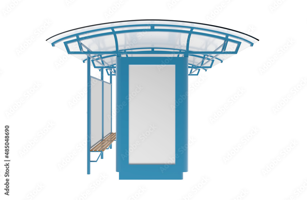 Bus stop template illustration Bus stop template illustration