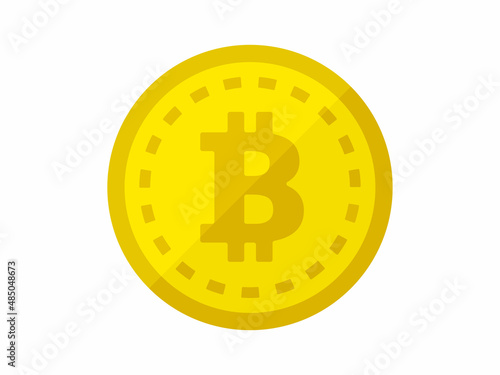 仮想通貨のビットコインのアイコンのイラスト