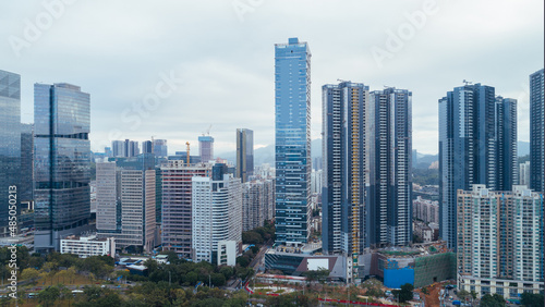 Aerial view of landscape in Shenzhen city,China © lzf