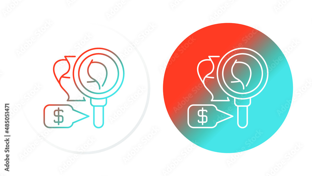 Obraz premium evaluation of the lot for the auction. Two icons for web design