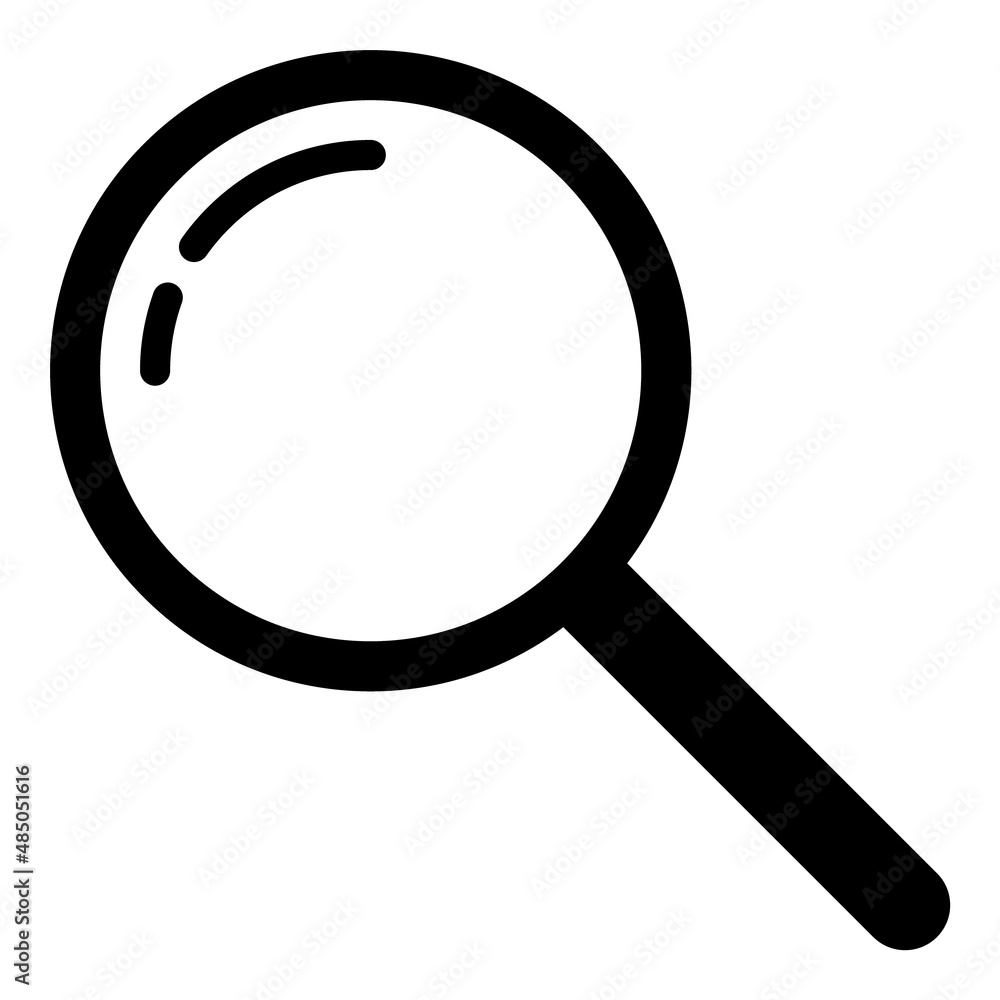 Magnifier Flat Icon Isolated On White Background Magnifier Flat Icon Isolated On White Background