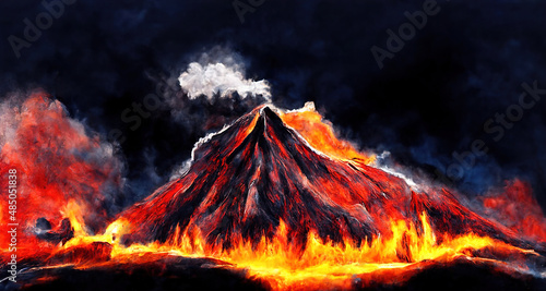 Fotografering Apocalypse, volcanic eruption