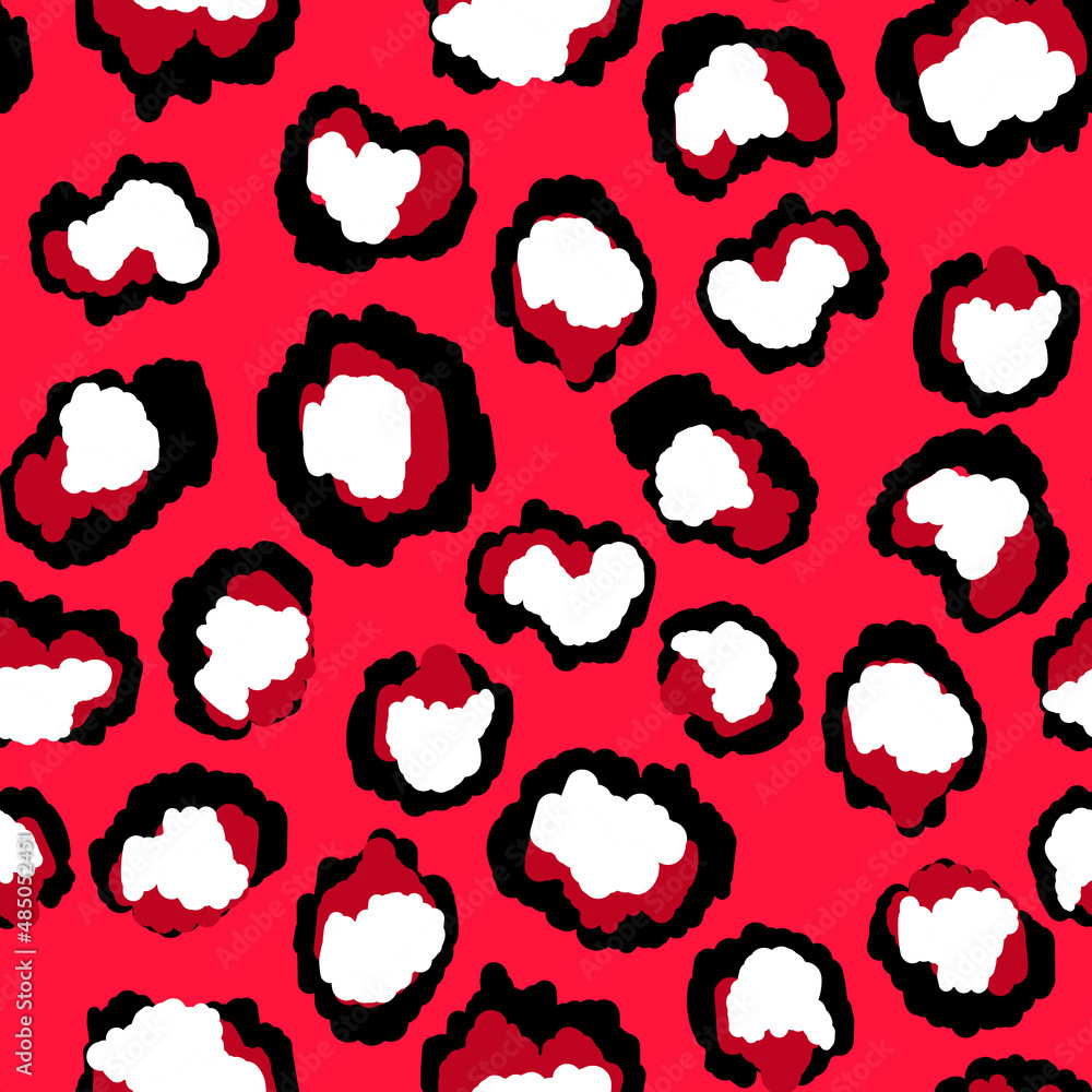 Abstract modern leopard seamless pattern. Animals trendy background. Color decorative vector stock illustration for print, card, postcard, fabric, textile. Modern ornament of stylized skin Abstract modern leopard seamless pattern. Animals trendy background. Color decorative vector stock illustration for print, card, postcard, fabric, textile. Modern ornament of stylized skin