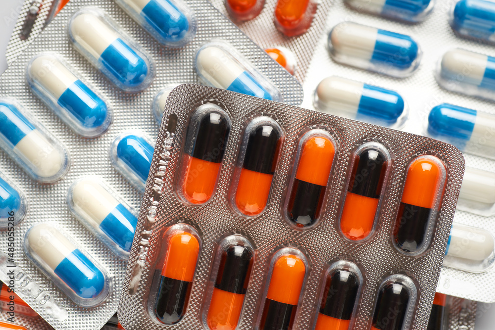 Medicines, pills on white background. Medicine and health concept. Medicines, pills on white background. Medicine and health concept.