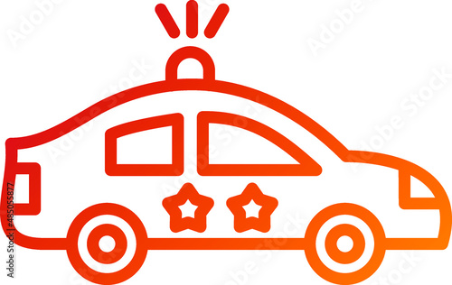 Vector Design Police Car Icon Style