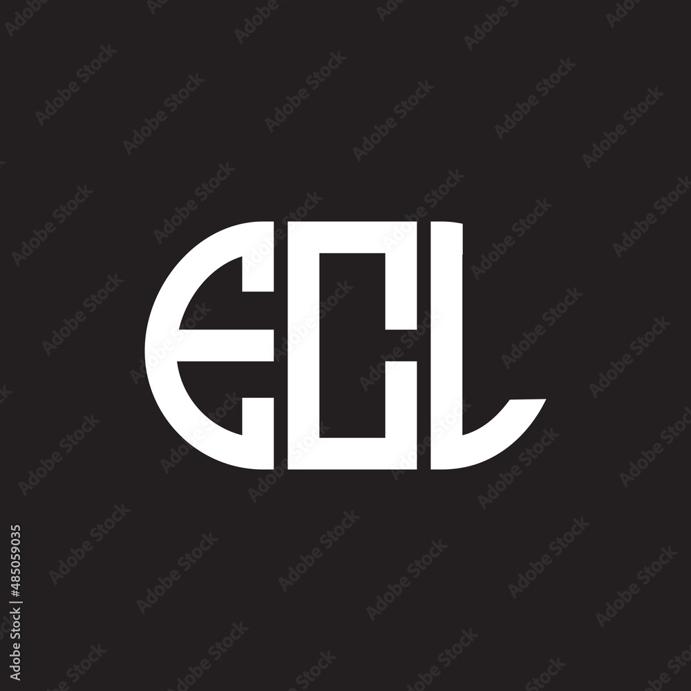 ECL letter logo design on black background. ECL creative initials letter logo concept. ECL letter design. ECL letter logo design on black background. ECL creative initials letter logo concept. ECL letter design.