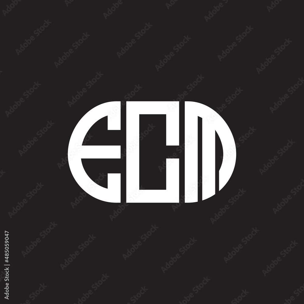 ECM letter logo design on black background. ECM creative initials letter logo concept. ECM letter design. ECM letter logo design on black background. ECM creative initials letter logo concept. ECM letter design.