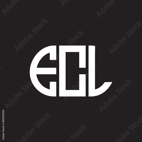 ECL letter logo design on black background. ECL creative initials letter logo concept. ECL letter design.