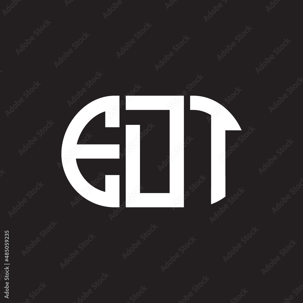 EDT letter logo design on black background. EDT creative initials letter logo concept. EDT letter design. EDT letter logo design on black background. EDT creative initials letter logo concept. EDT letter design.