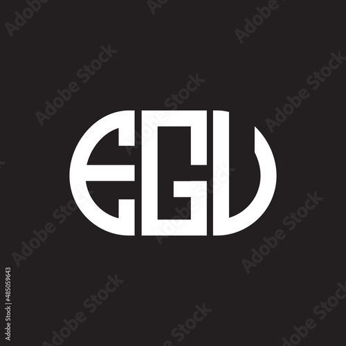 EGV letter logo design on black background. EGV creative initials letter logo concept. EGV letter design.