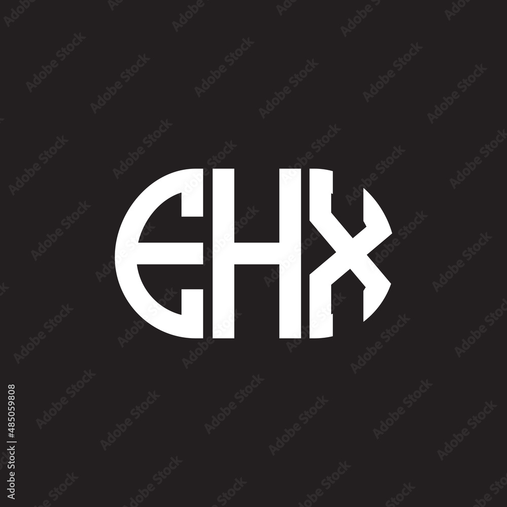 EHX letter logo design on black background. EHX creative initials letter logo concept. EHX letter design. EHX letter logo design on black background. EHX creative initials letter logo concept. EHX letter design.