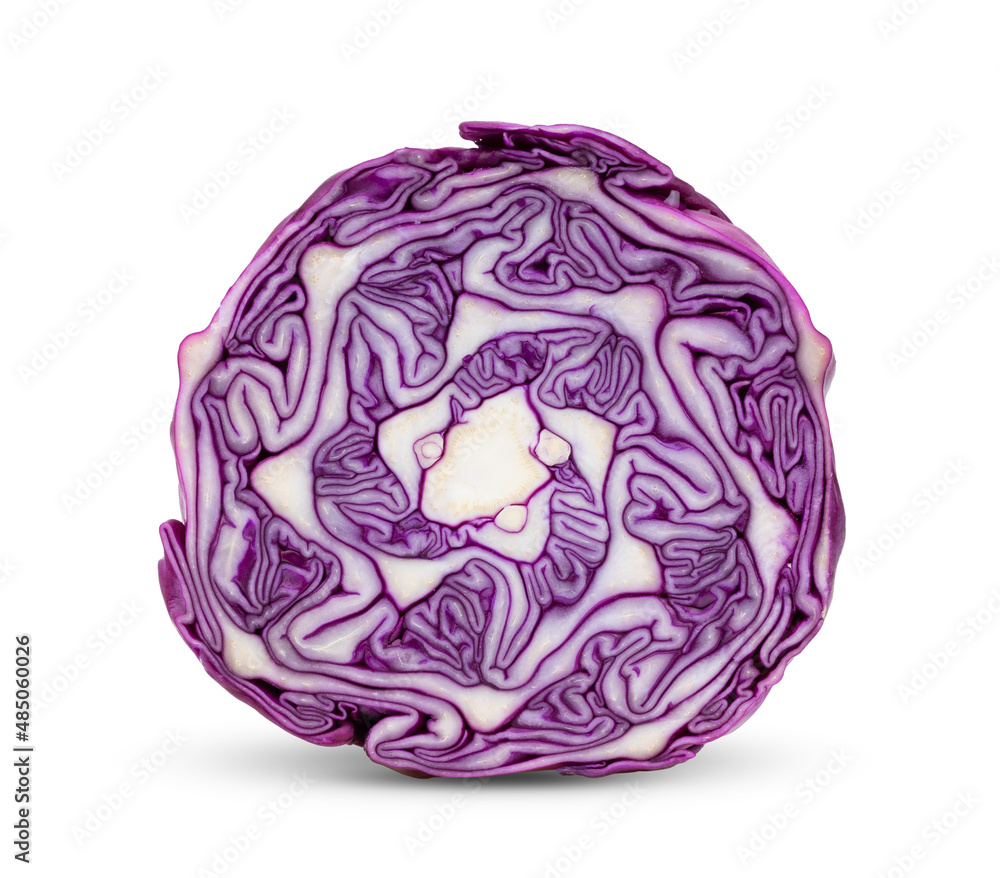 Red cabbage isolated on white Red cabbage isolated on white